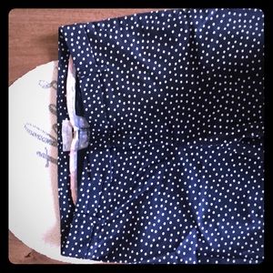 Navy blue with white Polka dot slim trouser